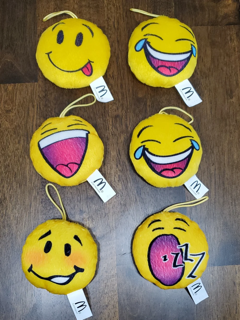McDonald's Emoji Plush Happy Meal Toys Plush Backpack Hanger
